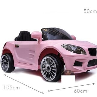 VENTA COCHE ELÉCTRICO NIÑOS BERLINA SERIE5 12V, ROSA-PINK, MANDO RC - INDA677-AT